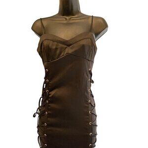 FOREVER 21 dress New strapless Laces up the sides full back zip sexy